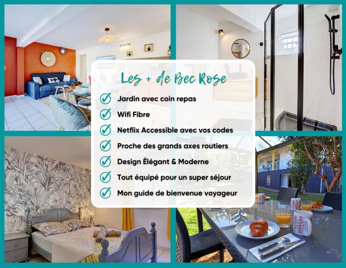 Appartamento Bec Rose - Clim - Wi-Fi - Jardin Saint-Leu Esterno foto